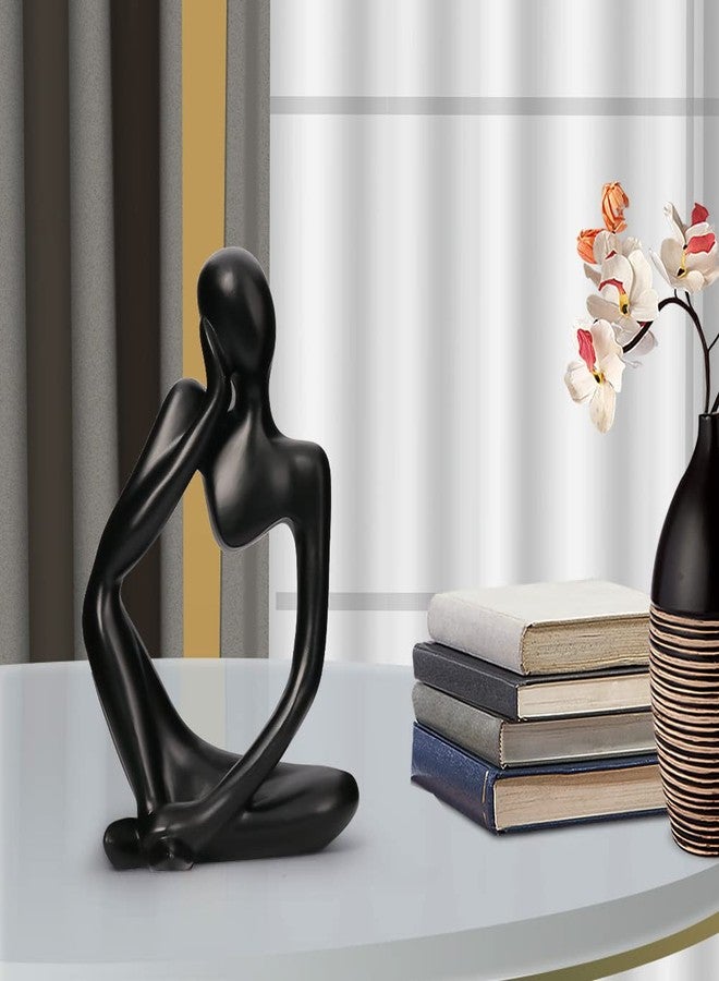 INNOLITES Resin Statue Thinker Style Decoration Abstract Sculptures Collectible Figurines for Home Decor Modern Office Shelf Desktop(Black Left) - Image 3